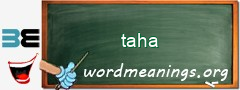 WordMeaning blackboard for taha